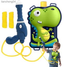 Sand Play Water Fun Water Gun Cartoon Dinosaur Deer Piggy Toys Cute Animal Backpack Water Spray Toys Summer Beach Pool Party Supplies