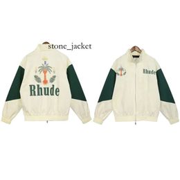 Jaqueta de grife rhude jaqueta primavera outono de tamanho grande jackets jackets finos casaco masculino esportivo windbreaker explosion plothin bombardeiro jaquetas 2416