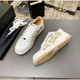 women Mens New Bottom Genuine Shoes Casual Sneakers Flat Designer amirrs Fashion Skel Shoe Chunky Top Leather Low High Edition Couple White Bone Ball Sports FIP8