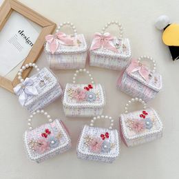 Girl Princess Messenger Bag Cute Kids Flower Purses and Handbags Child Baby Coin Pouch Box Toddler Crossbody Bags Gift 240115