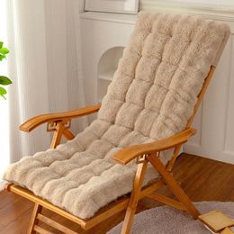 Pillow Autumn And Winter Thickened Plush Non-Slip One-Piece Chair Seat Cover Solid Colour Warm Office