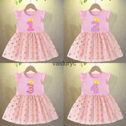 Girl's Dresses 1 2 3 4 5 Years Fashion Kids Girl Birthday Cartoon Dresses Princess Party Toddler Baby Girls ldren Outfits Skirts Costume H240508