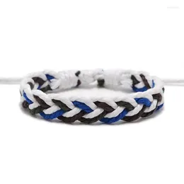 Link Bracelets INS Wind Cotton Rope Wax Thread Handwoven Bracelet