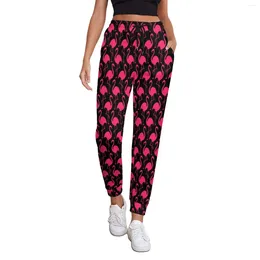 Women's Pants Cool Animal Print Pink Flamingos Pattern Aesthetic Sweatpants Spring Womens Casual Big Size Trousers Gift