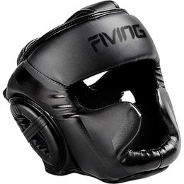 FIVING Full-Covered Boxing Helmet Muay Thai PU Leather Training Sparring Boxing Headgear Gym Equipment Taekwondo Head Guard 240115