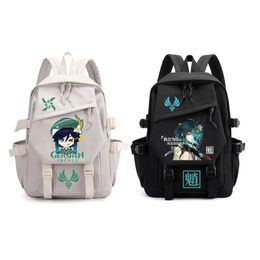 Bags Genshin Impact Backpack Anime Cosplay Unisex Students School Bag Xiao Cartoon Bookbag Laptop Travel Rucksack Outdoor Kids Gifts