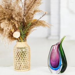 Vases Vase Teardrop Art Glass For Decor 9.5 Inch Tall Centrepiece Table Decoration Home Decorations Garden