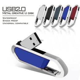 USB Flash Drives Usb Flash Drive 32GB 16GB pendrive 64GB metal storage equipment Keychain 4gb memory stick High speed 128GB usb2.0 for PC