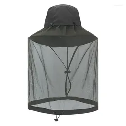 Berets Cross-border Hats Male Fishing Sun Hat Summer Outdoor Anti-mosquito Mesh Female Anti-ultraviolet Fisherman