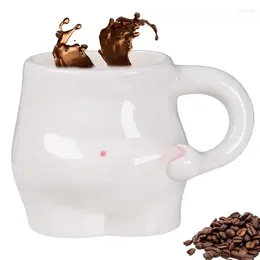 Mugs Fat Belly Coffee Mug 320ml Cute Ceramic Hand-Crafted Chubby Pinch Cup House Tableware