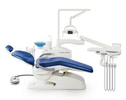 Tuojian TJ2688 E5 Azul Royal Equipamento Odontológico cadeira dentária unidade dentária com pica-pau N2 peça de mão