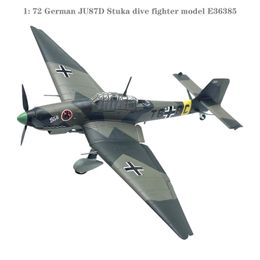 1 72 German JU87D Stuka dive fighter model E36385 Finished product collection model 240115