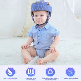 Baby Helmet Safety for 660 Months Old 360 Head Security Protection Hat Infantil Learn Crawling Walk Cotton Toddler Cap Artifact 240116