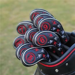 Golf Iron Covers Golf Club Head Of Various Colours And Styles Golf Club Iron Sleeve Cap Shark Number Pattern Embroidery High Quality Can 2702