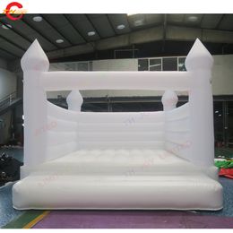 4x4m 13.2x13.2ft free door ship portable inflatable wedding bouncer white bounce house for birthday party rental