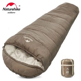 Sleeping Bag MJ300 Lightweight MJ600 Mummy Sleeping Bag Outdoor Camping Cotton Winter Sleeping Bag 240116