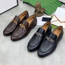 Luxurious Designer Men Dress Shoes Genuine Leather Black brown Moccasins Business Handmade Shoe G Formal Party Office Wedding Men Loafers Shoes 1.9 01