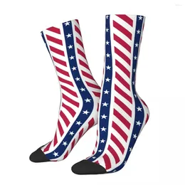 Men's Socks Red And Blue Men Sporty Breathable Casual Mid-calf Cotton Youth Middle-aged