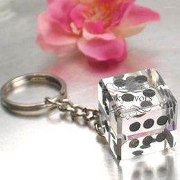 Party Favour 30PCS Las-Vegas Themed Crystal Dice Keychain Wedding Favours Shower Anniversary Keepsake Event Giveaways Key Ring