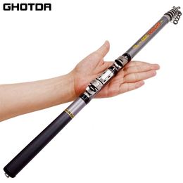 Dark Grey Telescopic Carp Fishing Rod Short Rigid Telescopic Carbon Fibre Travel Rod for Boats and Rocks Fishing 240116