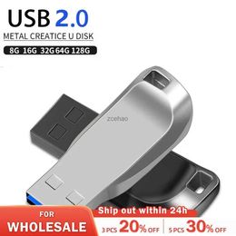 USB Flash Drives NEW USB Flash Drive 2.0 High Speed 128GB 64GB 32GB 16GB 8GB Cle USB 2.0 Flash Pendrive 64GB 128GB Metal 2.0 Stick Pen Drive