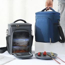 High Capacity Crossbody Thermal Lunch Box Bag for Women Kids Insulated Picnic Travel Food Bento Container Cooler Tote Bag Pouch 240116