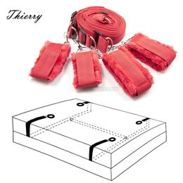Thierry 8 types Bed Bondage Sex Toys for Couple Adult Games Erotic Positioning Bedroom Restraints Fetish Products 240115