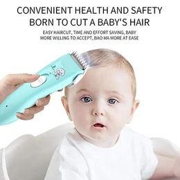 Baby Hair Trimmer Electric Clipper USB Shaver Cutting Care Rechargeable Quietkids 240116