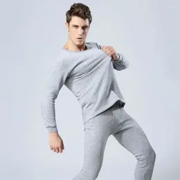 Men's Thermal Underwear Sets For Men Winter Thermo Long Clothes Thick Clothing Solid Drop