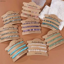 Charm Bracelets Wholesale 3Pcs/Lot Natural Round Beads Bracelets 4 6 8mm Stonebead Set Bracelet Men Women Energy Healing Bracelets Jewellery Gifts