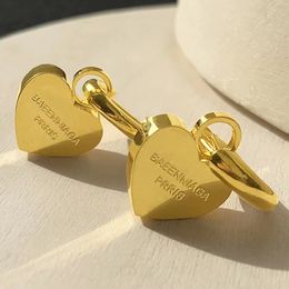 Earrings Designer For Women 14k Gold Heart Earrings Fashion Letters Never Faded With Gift Box For Party Weddings Jewelry Gift