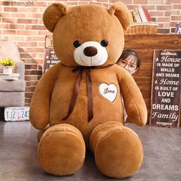 Stuffed Plush Animals 60CM Large Teddy Bear Plush Toy Stuffed Full Soft Sleeping Pillow Doll Short Hair Brown Bear Doll Child Birthday Christmas Gift