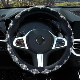 Steering Wheel Covers Car Diamond Rhinestones Cover 37/38cm Interior Styling Auto Case Accessories Four Season V5V0