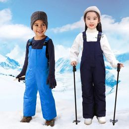 Winter Baby Boy Overall Outdoor Sport Girls Jumpsuit Mountain Thick Warm Bib Pants Waterproof Insulated Children Snow Clothes 240115