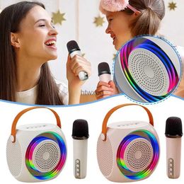 Portable Speakers 2023 New Mini Wireless Mic Bluetooth Small Speaker Outdoor Portable Audio Subwoofer Microphone All-in-one Karaoke Microphon Y4Y1 YQ240116