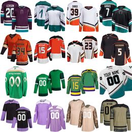 Team Hockey 7 Radko Gudas Jerseys Kids Men Women 39 Sam Carrick 5 Urho Vaakanainen 20 Brett Leason 15 Ryan Getzlaf 23 Mason McTavish 1 Lukas Dostal 34 Pavel Mintyukov