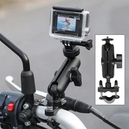 Cameras GoPro Mount Holder For Motorcycle Accessories Handlebar Mirror Stand For GoPro Hero 10 9 Sports Camera Bicycle Cycling Support