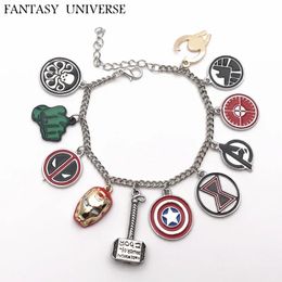 Bracelets FANTASY UNIVERSE Freeshipping 20pcs a lot Superhero charm bracelet FCZLM01