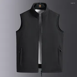 Men's Vests Autumn Standing Collar Sleeveless Jacket Winter Outdoor Fashion Men Clothing Thickened Warm For High Quality