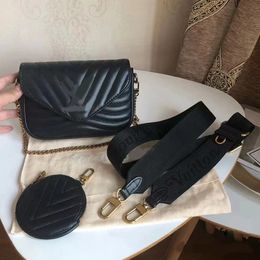 Leather Shoulder Bag New Wave Genuine leather cross body bag twin set satchel handbag for men presbyopic mini package Multi 2024