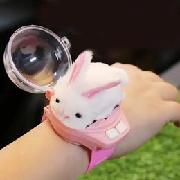 Novelty Mini Watch Control Car Cute Rabbit RC Car Kids Game Interactive Toys For Boys Girl Birthday Christmas Watch Gift RC Toy 240116