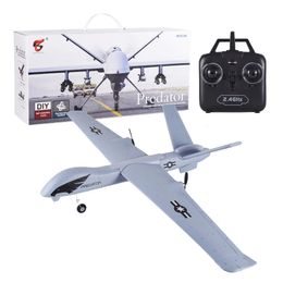 Flying Model Gliders RC Plane 2.4G 2CH Predator Z51 Remote Control RC Airplane Wingspan Foam Hand Throwing Glider Toy Planes 240115