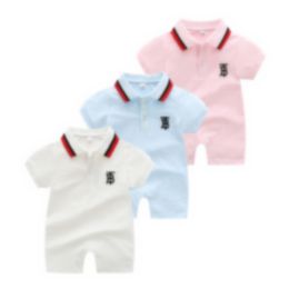 Kids Rompers Short Sleeve Jumpsuits Newborn Baby Boys Girls Summer Pajamas Bodysuit Infant and Toddler Fashion Crawling Clothes BH187