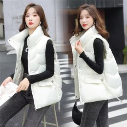 Women's Jackets Autumn Winter Loose Sleeveless Jacket Padded Waistcoat Vest Women 3XL 2024 Korean Woman Down Cotton