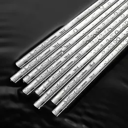 Chopsticks Withered 316L Stainless Steel Household All Square Half Metal Anti Slip And Mol