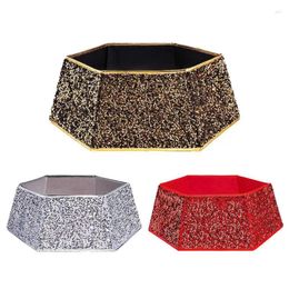 Christmas Decorations 60 X 80 25cm Tree Collar Sequin Hexagon Skirt Surround Base For Decoration 2024