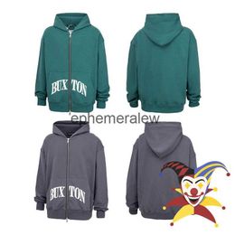 Men's Hoodies Sweatshirts Cardigan Cole Buxton Zipper Hoodie Men Women Best Quality Washed Green Grey Oversize Pulloversephemeralew