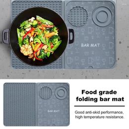 Table Mats Food-grade Silicone Mat Non-slip Bar For Outdoor Picnic Camping Heat-resistant Coffee Cup Holder Placemat