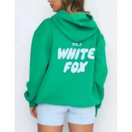 Women's Tracksuits white fox hoodie tracksuit sets clothing setWomen Spring Autumn Winter Hoodie Set Fashionable Sporty Long Sleeved Pullover Hooded White-fox c6