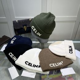 Gorro chapéu de malha chapéus femininos homens inverno malha grande marca designer gorro/crânio bonés empilhados baotou carta com nervuras de lã